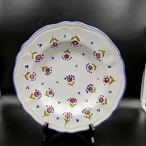 Hand Painted Italy Wide Rim Bowl 25.8cm Sigma the Tastesetter Les Petite Fleurs